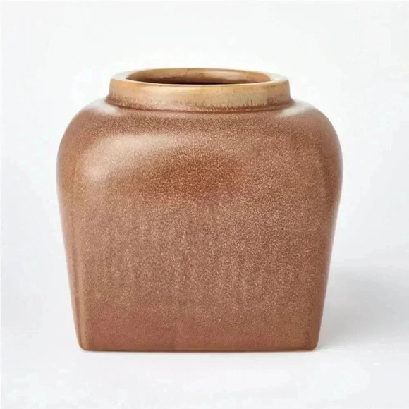 NWT STUDIO MCGEE Modern Brown Ceramic Vase - Picture 7 of 8